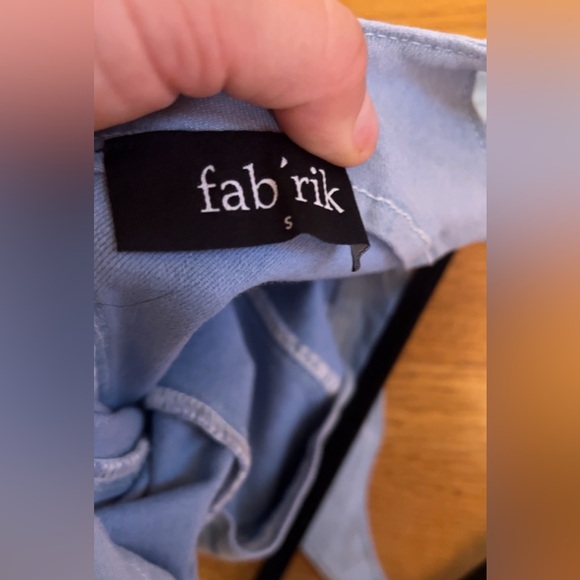 Fab'rik Pale Blue Denim Mini Dress NWOT NEVER WORN Size Small - Picture 5 of 5